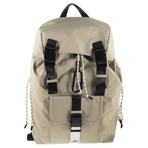 A.P.C. Men Technical Nylon Backpack With Flap Closure